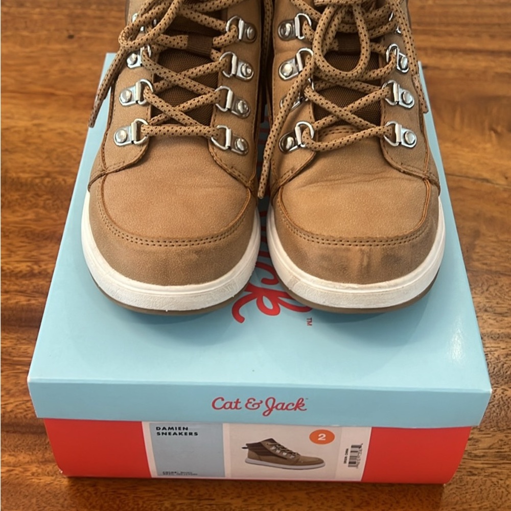 Cat & Jack Tan Lace-Up Sneakers